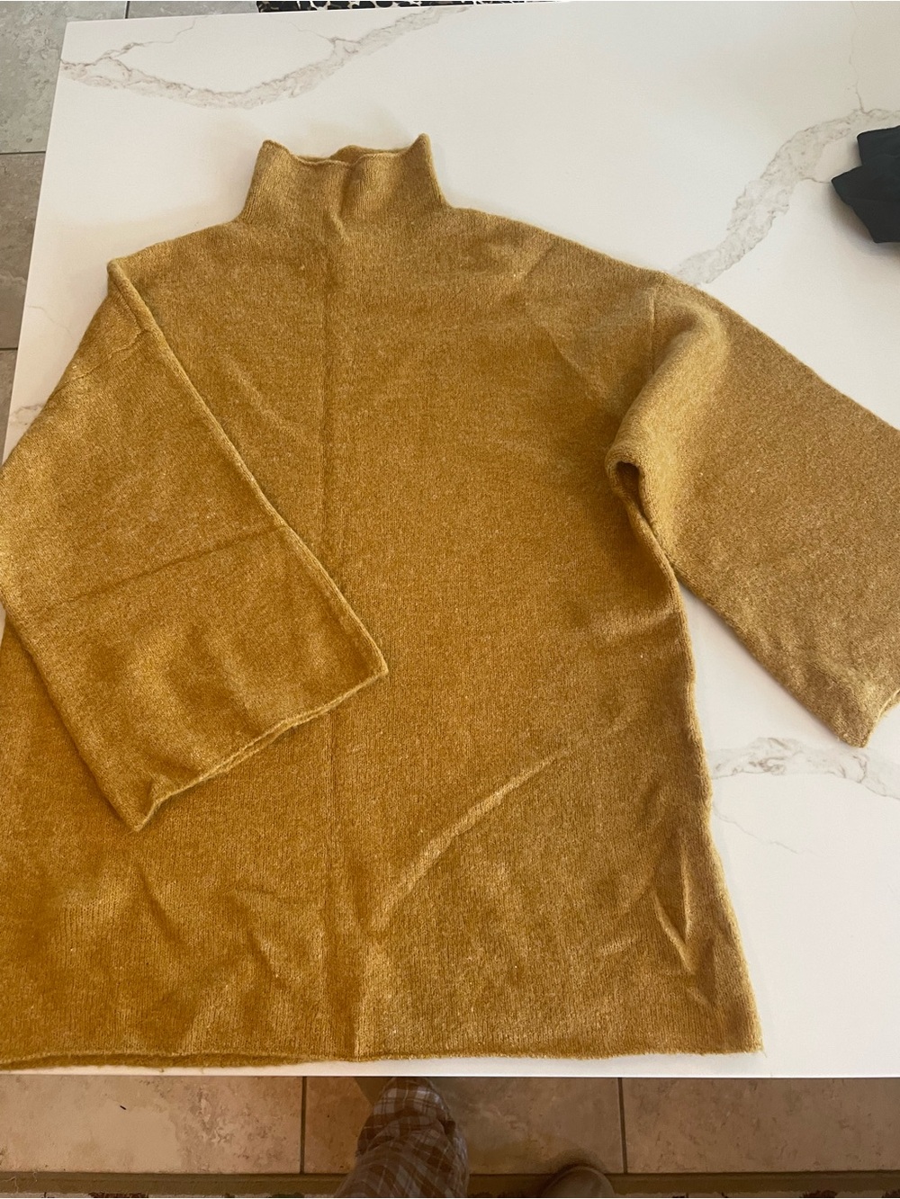 Forever 21 Mustard Yellow Mock Neck Sweater